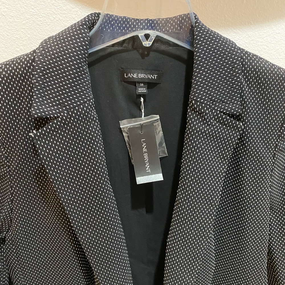 Lane Bryant Ladies Black & White Speck Blazer - 16 - Picture 10 of 12